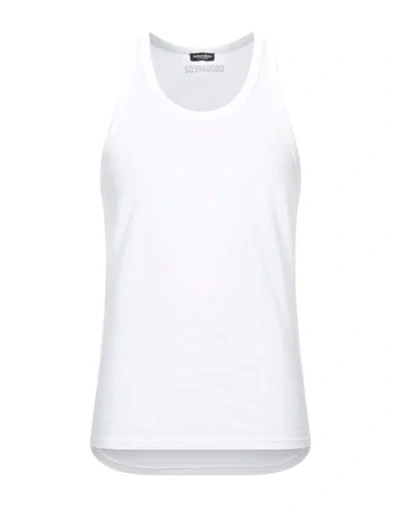 Dsquared2 Sleeveless Undershirts In White