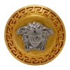 VERSACE VERSACE GOLD AND SILVER ROUND MEDUSA GREEK RING