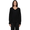 ARCH THE ARCH THE BLACK CASHMERE AND WOOL V-NECK SWEATER