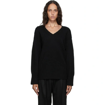 Arch The Black Cashmere And Wool V-neck Jumper