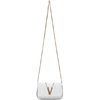 VERSACE VERSACE WHITE QUILTED VITRUS EVENING BAG