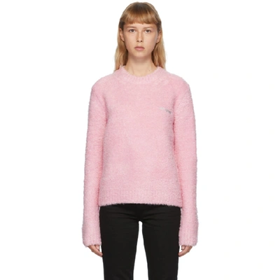 We11 Done We11done Pink Boucle Jumper