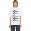 We11 Done White & Black Front Logo T-shirt In White