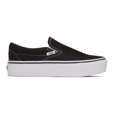 Vans Black Classic Slip-on Platform Sneakers