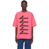 We11 Done Oversized Logo-print T-shirt In Pink