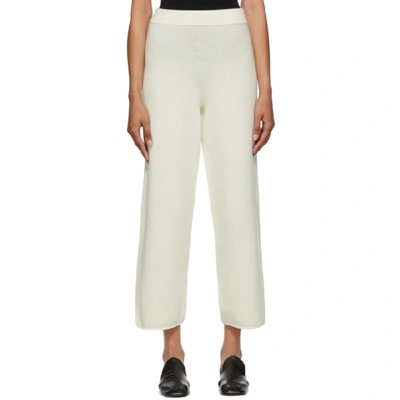 Arch The Off-white Cashmere And Wool Lounge Trousers In Ivory