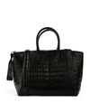 NANCY GONZALEZ CROCODILE ZIP TOTE BAG,15582778