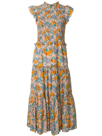 Sea Biarritz Midi Dress In Multicolour