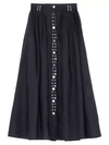 GANNI Studded Linen Maxi Skirt