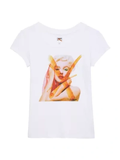 L Agence Cory Graphic T-shirt In White