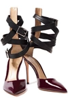 GIANVITO ROSSI PARKER 105 SMOOTH AND PATENT-LEATHER PUMPS,3074457345623040853