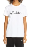 Off-white Script Logo Print T-shirt In White