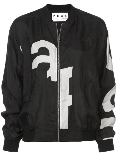 Proenza Schouler White Label Pswl Alphabet Jacket In Black