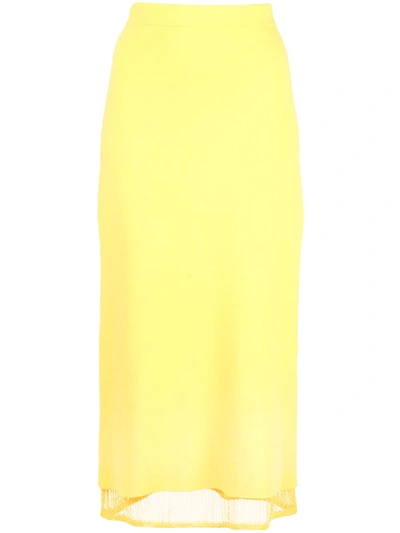 Proenza Schouler Matte Knit Skirt In Yellow