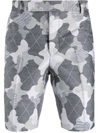 THOM BROWNE ARGYLE CAMOUFLAGE PATCHWORK SHORTS