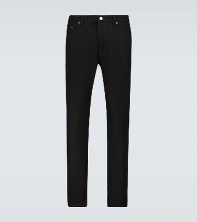 Acne Studios Straight Fit Cotton Jeans In Black