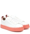 CHLOÉ LAUREN LEATHER SNEAKERS,P00503384