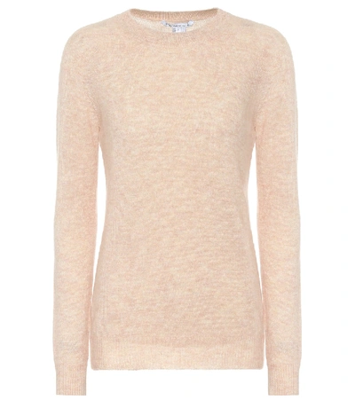Agnona Cashmere And Silk-blend Sweater In Cream