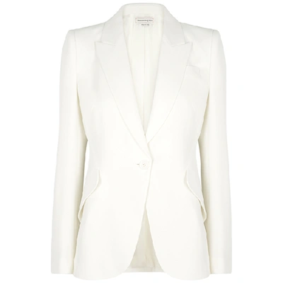 Alexander Mcqueen Mcqueen Women Single-breasted Blazer In Neutral