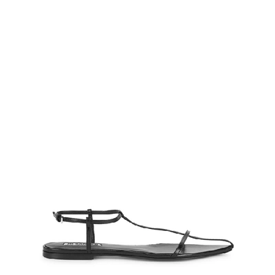 Jil Sander Women Black Sandals With Ankle Buckle Closure In Leather Woman