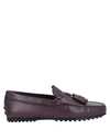 TOD'S TOD'S MAN LOAFERS DEEP PURPLE SIZE 9 SOFT LEATHER,11916567JO 7