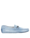 TOD'S TOD'S MAN LOAFERS AZURE SIZE 8 TEXTILE FIBERS,11916709XU 17