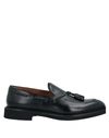 Doucal's Black Slip-on Loafers With Tassel Detail In Black
