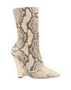 Yeezy Season 8 Python Wedge Ankle Boot In Beige