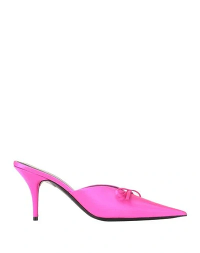 Balenciaga Mules In Fuchsia