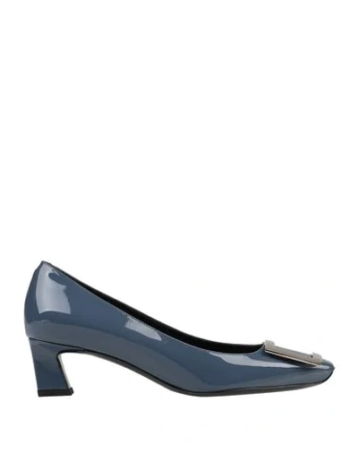 Roger Vivier Pump In Slate Blue