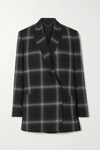 STELLA MCCARTNEY OVERSIZED CHECKED WOOL-TWILL BLAZER