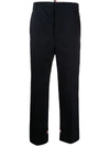 THOM BROWNE TWILL STRAIGHT-LEG TROUSERS