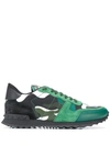 VALENTINO GARAVANI CAMOUFLAGE ROCKRUNNER SNEAKERS