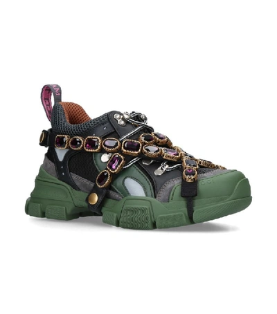Gucci Flashtrek Crystal Sneakers
