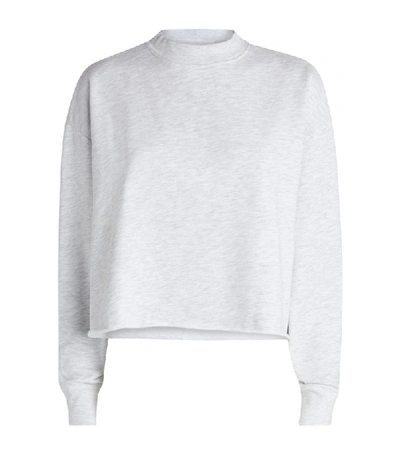 J Brand Wendy Cropped Sweatshirt In White Heather