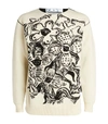 OFF-WHITE FLORAL ILLUSTRATED SWEATER,15626572