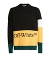 OFF-WHITE KNITTED COLOUR-BLOCK jumper,15628425