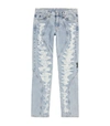 OFF-WHITE CONTOURED SLIM JEANS,15628545