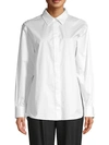 HUGO BOSS BEEKA CRISP STRETCH-COTTON BLOUSE,0400011464785