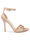 VALENTINO GARAVANI CRYSTAL-EMBELLISHED SILK ANKLE-STRAP SANDALS,0400012378414