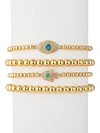 Eye Candy La The Luxe Collection 4-piece Hamsa & Evil Eye Bracelet Set