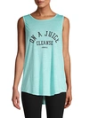 Marc New York Graphic Cutout-back Tank Top In Black