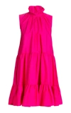 ROKSANDA Athis Tiered Two-Tone Cotton Mini Dress,810010