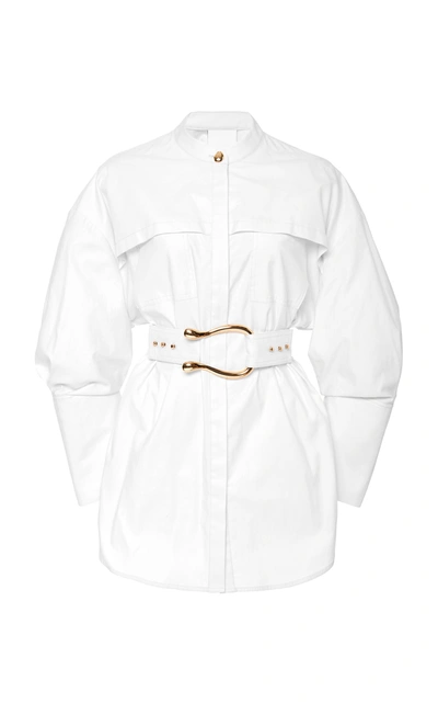 Acler Bastor Belted Cotton Shirt In White