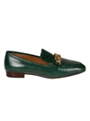 Tory Burch Jessa Chain-embellished Loafers In Malachite