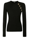 BALMAIN DIAMOND CHECKED EMBELLISHED SWEATER,11441980