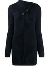 SAINT LAURENT FOLD-OVER COLLAR JUMPER