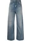 SAINT LAURENT FADED STRAIGHT-LEG JEANS