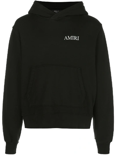 Amiri Print Cotton Sweatshirt Hoodie In Black