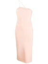 Bec & Bridge Ruby Asymmetric-strap Midi Dress In Orange